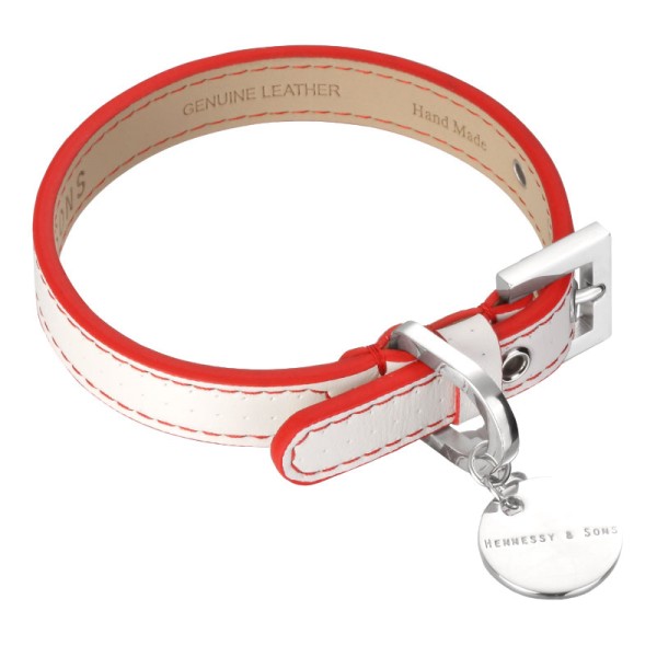 Henessy & Sons Polo halsband, wit/ rood