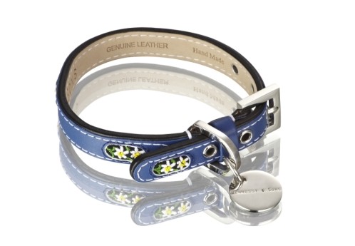 Hennessy &amp; Sons Edelweiss halsband, blauw
